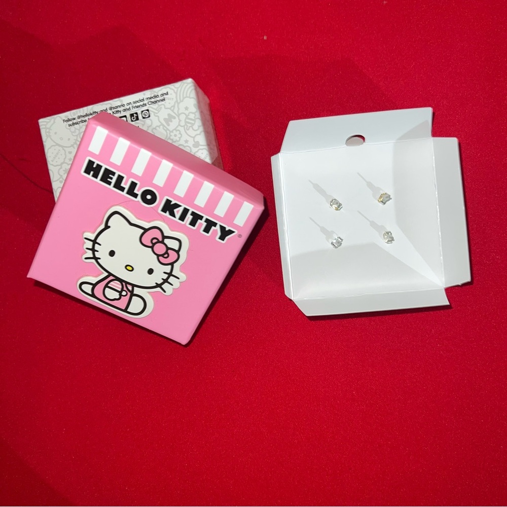Hello Kitty Fine Silver Plated Set Nwt Nib - image 2